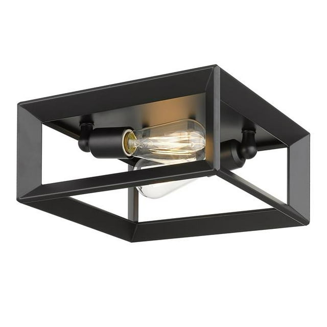 Golden Lighting 2073-FM BLK Smyth Lampe de Plafond Encastrée, Noir Mat