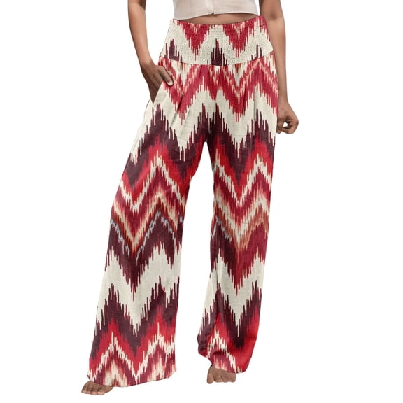 Ramiter Womens Pants Women's Plus Size Elastic-Waist Soft Knit Pant Pant Red,XL