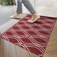 thumbnail image 4 of Burgundy and White Wavy Pattern Door Rugs,Washable Non Slip Door Mats Indoor,Decorative Door Mats,Entry Mat Indoor for Entrance,Bedroom,Kitchen,Bathroom,17"x30", 4 of 6