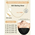 thumbnail image 5 of ChainsProMax Solid 925 Sterling Silver Chain Necklace 1.1mm Thin Rolo Chain for Women Men, 5 of 7