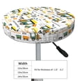 thumbnail image 4 of Balery Transportation Cartoon Fundas de asiento para taburete de bar redondo de tela de terciopelo ajustables que protegen de arañazos y manchas para sillas de 14 a 17 pulgadas.-14 inch, 4 of 7