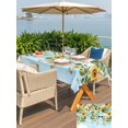 thumbnail image 5 of Outdoor Tablecloth with Umbrella Hole for Patio/Picnic/Party/Camping, Coastal Sunflower Vine Waterproof Table Cloth Rectangle Table Cover Washable, Summer Flower Blue Sky Garden (60"x 120"), 5 of 9