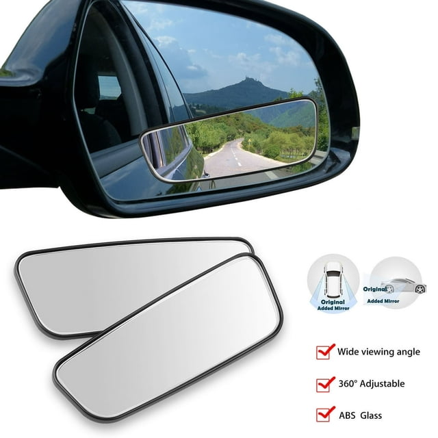 HLONK Car Blind Spot Mirror 2pcs Blind Spot Wide Angle Rear View Mirror Car Side Mirror Rear View Glass Mirror for Motorcycle ATV Boat Car SUV