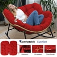 thumbnail image 4 of Outdoor Rocking Chair Cushions 6.3" Thick, Waterproof Papasan Chair Cushion, Fade-Resistant Patio Egg Lounge Chair Cushions for Indoor Outdoor Garden, Porch, Balcony, 4 of 7