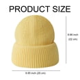 thumbnail image 2 of TOPTIE Plain Beanie Hat, Cuffed Knitted Skull Cap for Women Men, Slouchy Soft Warm Beanie Cap for Ski Winter - Wine Red, 2 of 7