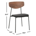 thumbnail image 6 of SAFAVIEH Ryker Modern Dining Chair, Walnut/Black, Set of 2 (20 in. W x 18.8 in. D x 32.5 in. H), 6 of 7