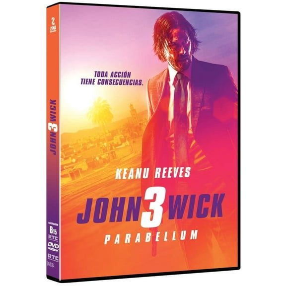 John Wick 3 Parabellum Spanish Movie DVD With Spanish Subtitles