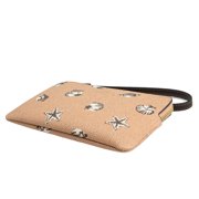 Coach Leather Corner Zip Wristlet Coral Shells