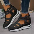 thumbnail image 2 of Mostsola Womens Platform Wedge Sandals Closed Toe Walking Shoes Summer Hollow out High Top Boots, 2 of 8