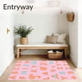 thumbnail image 3 of ODIKA 6'x9' Machine Washable Non-Slip Area Rug, Early Literacy Development Playmat Kindergarten Preparation High Traffic Rug with Pad, Pink, 692275, 3 of 8