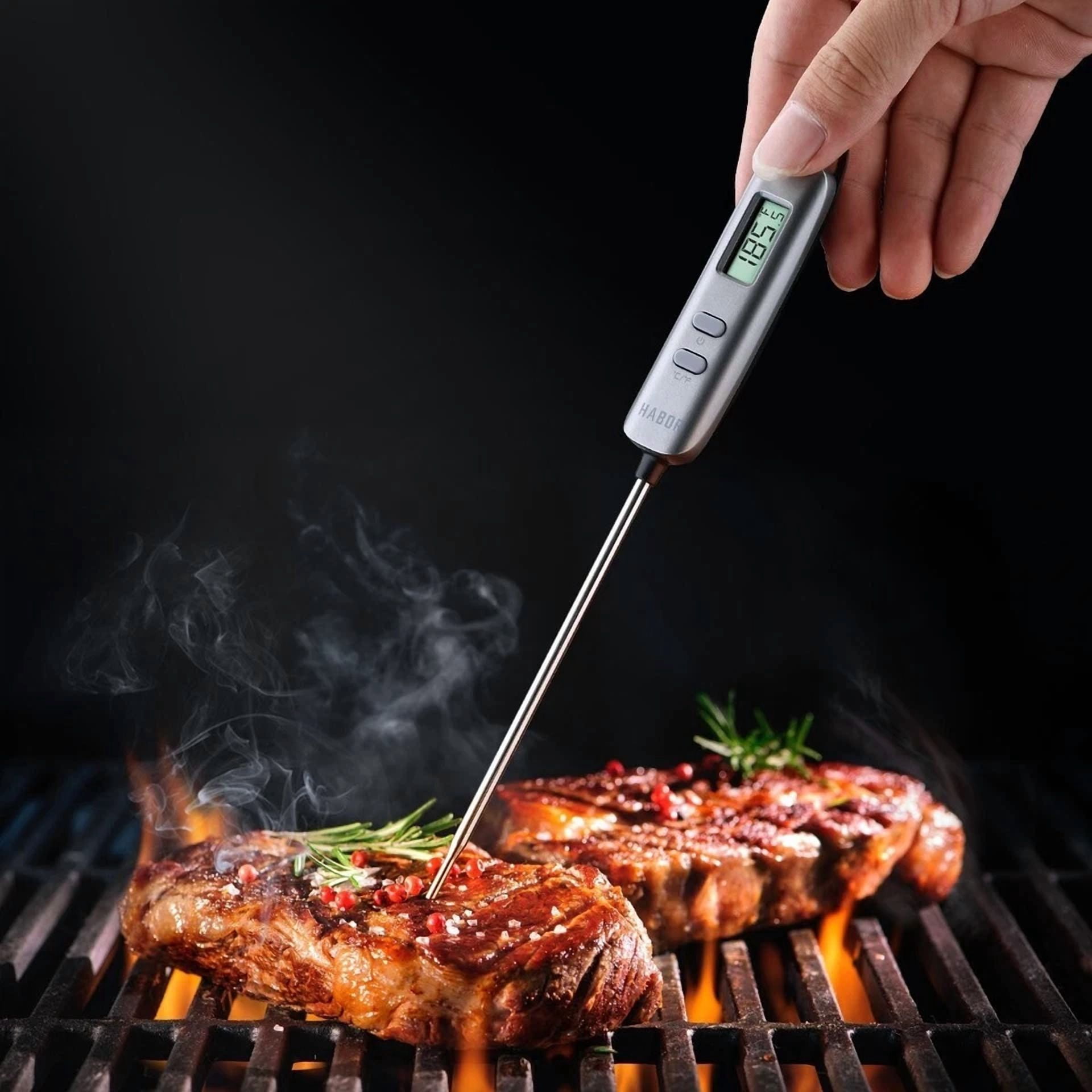 CIRCLE- Habor Meat Cooking Digital Thermometer For Kitchen Grill Bbq Food Steak Turkey