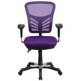 thumbnail image 5 of Emma + Oliver Mid-Back Purple Mesh Multifunction Ergonomic Office Chair - Adjustable Arms, 5 of 10