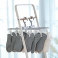 thumbnail image 4 of PRETXORVE Folding Dryer Hanger with 12 Clips Children Adults Dryer Windproof Socks Drying Rack Hanger, 4 of 9