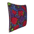 thumbnail image 2 of Fotbe Wild Berries Pattern Velvet Decorative Throw Pillow Covers with Elegant Piping, Soft Plush Cushion Cover for Sofa, Bed, Car, Office-18"x18", 2 of 8