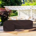 thumbnail image 6 of Patio Sectional Sofa Cover 18 Oz - 100% Waterproof & Weather Resistant PVC Coated 83" x 104" x 31" x 32" L Shape Sofa Cover for Indoor / Outdoor (Left Side Sofa, Coffee), 6 of 7