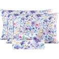 thumbnail image 1 of Floral Queen Sheets Soft Breathable Microfiber Vintage Printed Bed Sheet Set Deep Pocket Fitted Sheet Included Flower Pattern, 1 of 7