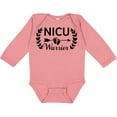 thumbnail image 3 of Inktastic Nicu Warrior with Arrow and Baby Footprints Boys or Girls Long Sleeve Baby Bodysuit, 3 of 5