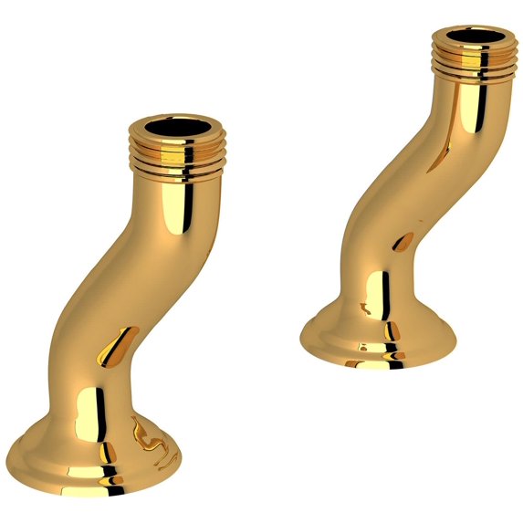 Perrin And Rowe U.6387 Brass Deck Pillar Unions - Brass