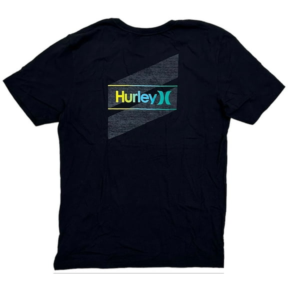 Hurley Men's T-Shirt Everyday Washed One and Only Slashed Short Sleeve Tee (Small, Black)