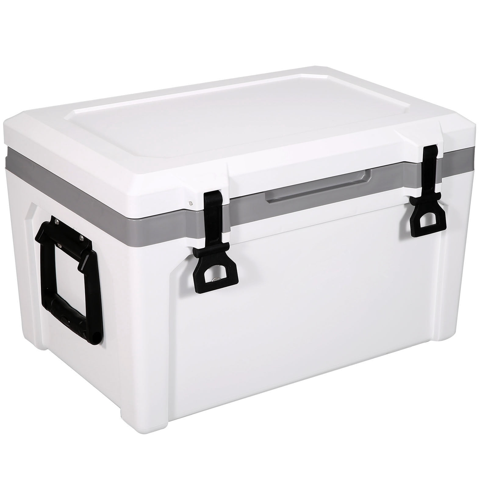 VEVOR Hard Cooler 52 Quart,Insulated Portable Cooler 50-Can Capacity Ice Chest,Ice Retention Cooler with Heavy Duty Handle