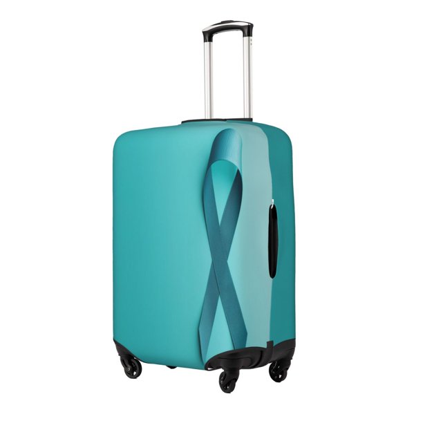 Fotbe a Teal Ribbonin Funda Protectora para Equipaje, Antirrayones y Resistente a la Suciedad, Compatible con Maletas de 18 a 32 Pulgadas-X-Large