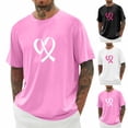 thumbnail image 2 of Fengactive Breast Cancer Support Shirts for Men Pink Ribbon Heart Breast Cancer Awareness Month T-Shirt, 2 of 5