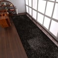thumbnail image 2 of Rugsotic Carpets Hand Tufted Shag Polyester Eco-Friendly Area Rugs - 2'6"x8', Runner, Silver Black, Plain Solid Design, High Pile Handmade Anti Skid Rugs for Living Room, Bed Room K00111, 2 of 5