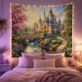 thumbnail image 2 of Armchair Bookshelf Cat with Sprawling Magical Fairy, Cozy Dark Academia for Book Lovers, Aesthetic Wall Decor, Valentine'S Day Gift, Tapestry Wall Hanging for Dorm and Living Room, 2 of 7