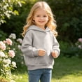 thumbnail image 6 of Besolor Fall Sweatshirts for Toddler Girls Boys Long Sleeve Hoodies Casual Loose Warm Outdoor Workout Pullover Tops with Pocket(12-24 Months,Khaki), 6 of 7