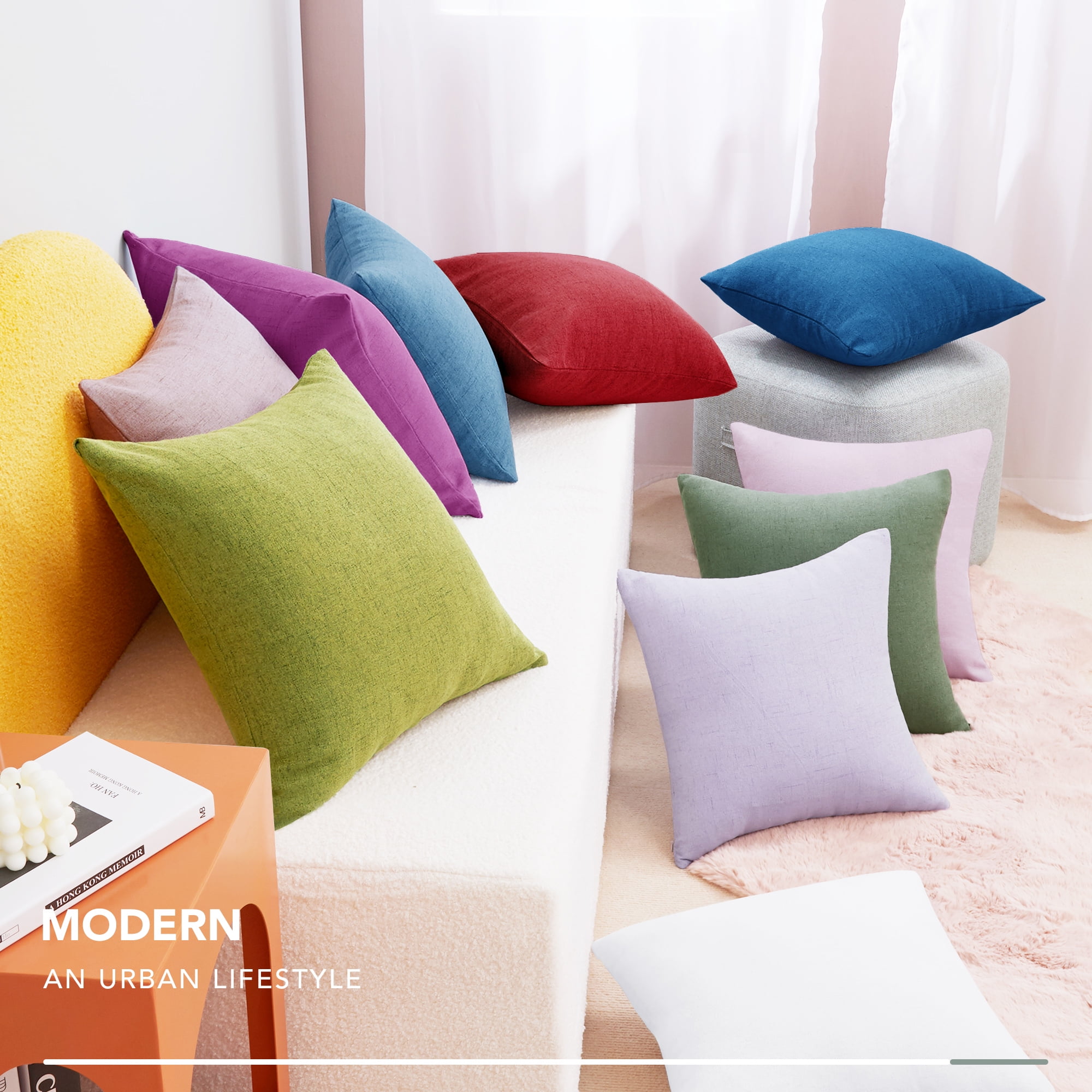 NEW Decore Crushed Velvet Cushion Covers Luxury Plush Plain 13 Colours & 5 Sizes 