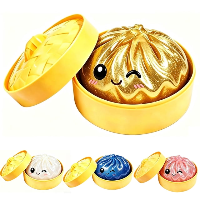 Juguete Squishy Bimiubimiu de Dumpling con Brillos para Alivio del Estrés