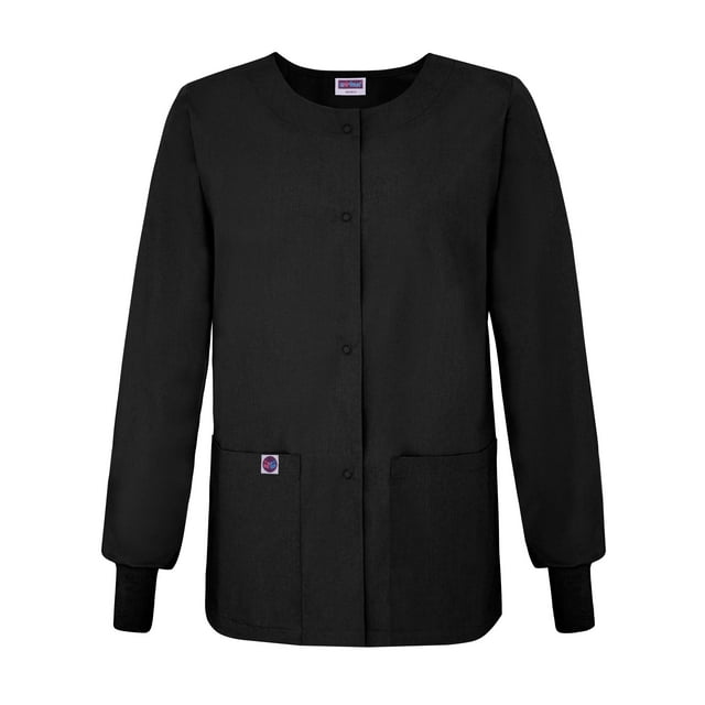 Sivvan Womens Scrub Warm-Up Jacket/Front Snaps - Round Neck