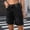 *Black, variant on Women's Adjustable Waist Frayed Hem Denim Knee Length Shorts,Casual Jean Bermuda Pants Blue,Womens Plus XXL