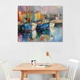 thumbnail image 2 of Acheng  Art,24x48Inch Colorful Sailboat Abstract Modern Canvas Artwork Romance Seascape Wall Art Stretched and Framed Ready to Hang Home Wall Decoration picture 1, 2 of 6