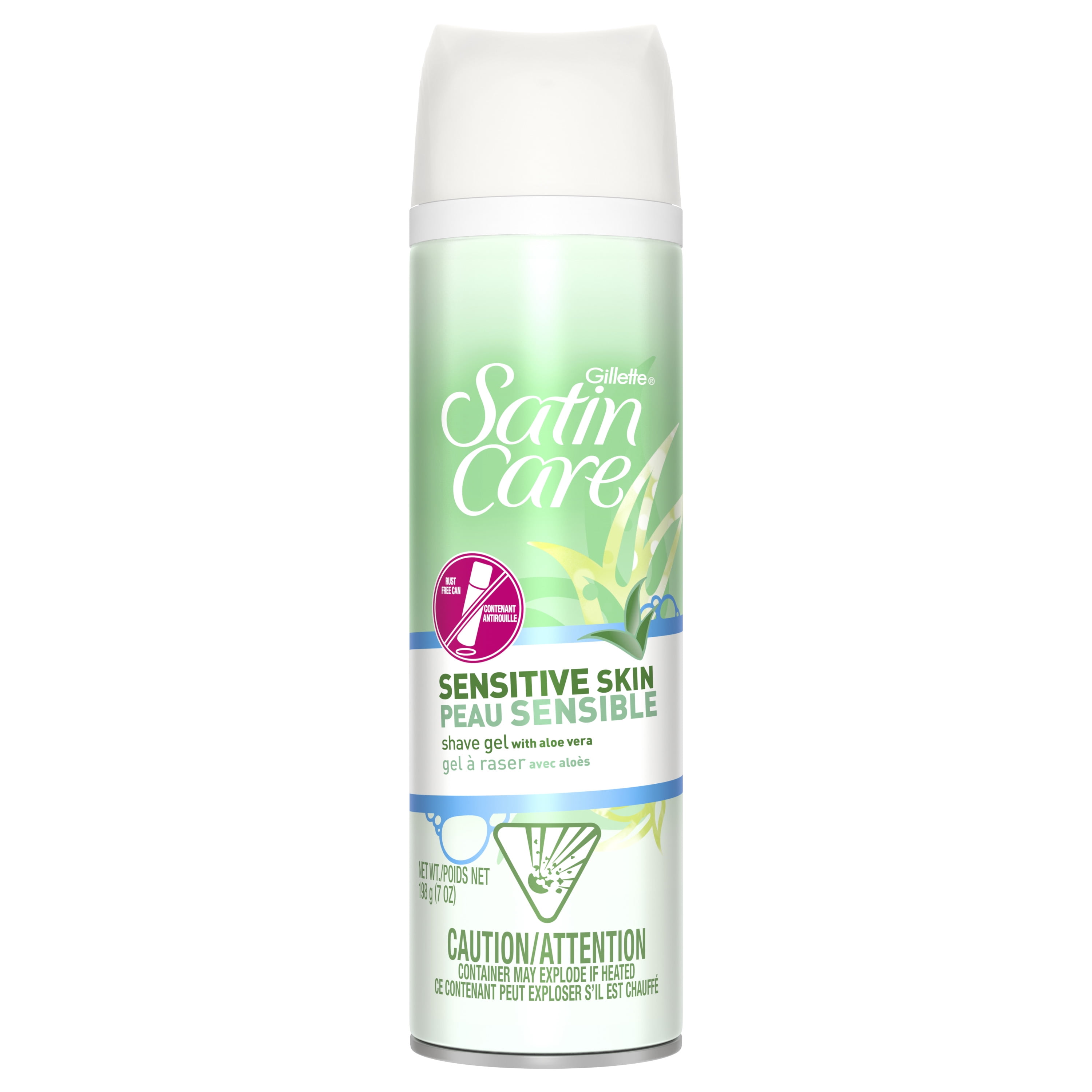Gillette Satin Care Sensitive Skin Shave Gel for Women, 7 Oz - Walmart