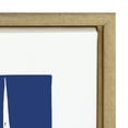 thumbnail image 3 of Kate and Laurel Sylvie Modern Tribal Block Indigo Print Framed Canvas Wall Art by Statement Goods, 28x38 Gold, Chic Modern Art for Wall, 3 of 6