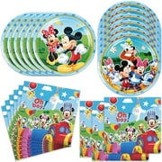 40Pack Mickey Party Supplies include 20 plates, 20 napkins for Mickey Birthday Party Decoration$$Home Decor, Kitchen, & Other