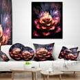 thumbnail image 4 of Designart Fractal Flower Orange and Purple - Floral Throw Pillow - 12x20, 4 of 5