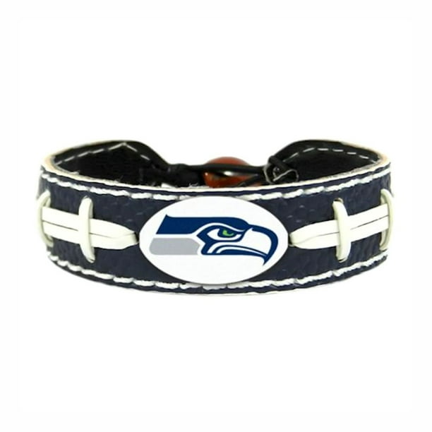NFL Seattle Seahawks Équipe Couleur Sport Équipe Logo Gamewear Cuir Bracelet de Football