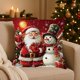 thumbnail image 5 of Fundas de almohada navideñas de 45x45 cm (17,7x17,7 pulgadas), fundas decorativas con tela suave y cremallera oculta para decoración del hogar. Funda de almohada de algodón., 5 of 6