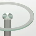 thumbnail image 6 of mDesign Metal and Glass Top Round Accent Side/End Drink Table, Chrome, 6 of 7