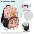 thumbnail image 7 of Yuyamidu Watermelon Capybara Backpack, Polyester Kids Girls School Bag with Mesh Side Pockets Adjustable Shoulder Straps, Pink, 7 of 7