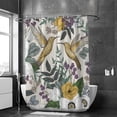 thumbnail image 2 of FREEAMG Bath Curtains Shower Curtain Floral with Hummingbird Bathroom Waterproof Machine Washable Fabric Decor Shower Curtains for Bathroom, 72x72 inch, 2 of 6