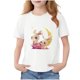 thumbnail image 2 of Blusas y camisas de manga corta con cuello redondo para niños Camiseta de verano de manga corta estampada para niñas Jersey elegante de cuello redondo para niños Top de algodón, 2 of 6