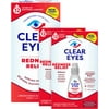 Clear Eyes Redness Eye Relief Eye Drops, One 1.0 Fl Oz and 2 Pocket Pals 0.2 Fl Oz 1.4 oz 3 Piece Assortment
