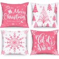 thumbnail image 2 of Lanpn - Juego de 4 fundas de almohada navideñas de 18.0 x 18.0 in, decorativas de 18.0 in, fundas de almohada para el hogar, dormitorio, habitación, vacaciones, decoración del sofá, 2 of 4