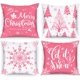 thumbnail image 2 of Lanpn - Juego de 4 fundas de almohada navideñas de 18.0 x 18.0 in, decorativas de 18.0 in, fundas de almohada para el hogar, dormitorio, habitación, vacaciones, decoración del sofá, 2 of 4