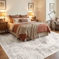 thumbnail image 3 of UERMEI 9x12 Washable Area Rugs for Living Room, Modern Vintage Printed Rug, Vacuum-Friendly, Non Slip Indoor Rug for Bedroom Dining Room Home Decor Carpet, Beige, 3 of 8