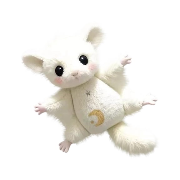 Cute Flying Squirrel Plush Keychain, Soft Fluffy Sugar Glider Stuffed Animal Keyring, Mini Plushie Bag Charm Pendant for Backpack Purse, Ideal Gift,1pc.