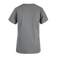 thumbnail image 5 of Hesxuno Scrub Tops for Men Stretch V Neck Short Sleeve Scrubs Nurse Working Uniform Basic Solid Tee Tops with Pockets Gray S, 5 of 6